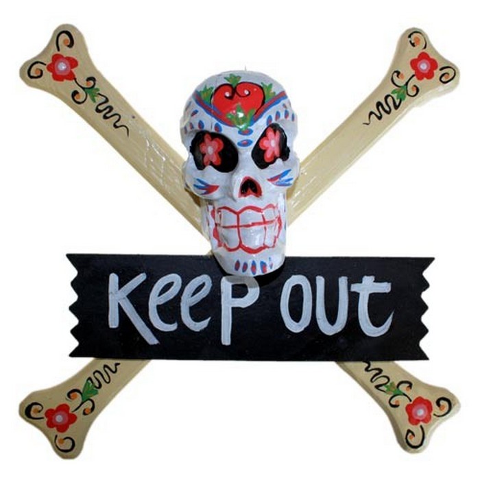 Skulls Warning Sign - KEEP OUT